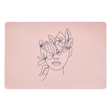 Set de table Visage abstrait rose