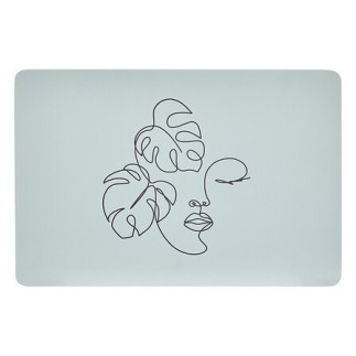 Set de table Visage abstrait bleu