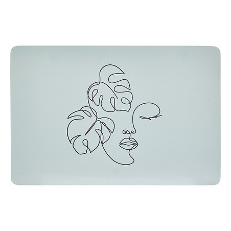 Set de table Visage abstrait bleu