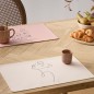 Set de table Visage abstrait beige