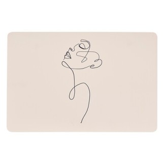 Set de table Visage abstrait beige