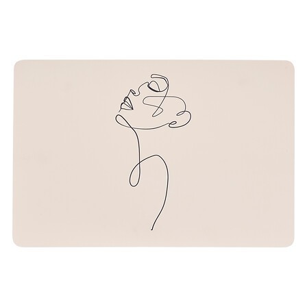 Set de table Visage abstrait beige