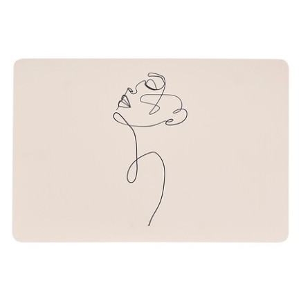 Set de table Visage abstrait beige