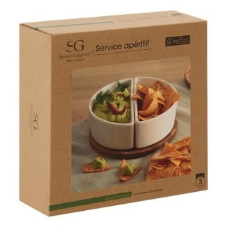 Service apéritif 3pcs blanc