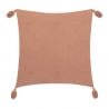 COUSSIN GAZE COTON BRODERIE OR ROSE 40X40CM