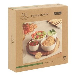 Service apéritif 5pcs blanc