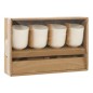Coffret 4 tasses 10 cl et plateau