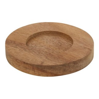 Coffret Elégance 4 tasses 10 cl et plateau acacia long 25 cm