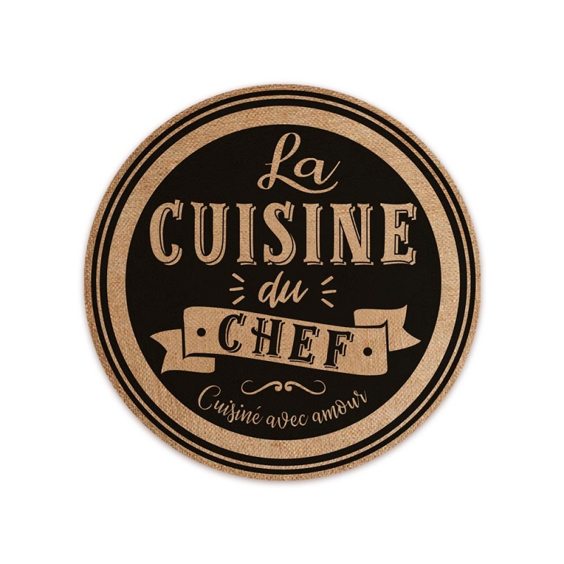 Set De Table Rond "Cuisine du Chef"