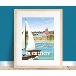 Affiche Le Crotoy - "Détente au Crotoy"