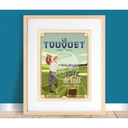 Affiche Le Touquet - "Golf...