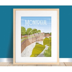 Affiche Montreuil-sur-Mer - "Les Remparts"