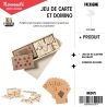 JEU DE 54 CARTES KRAFT ET 28 DOMINOS