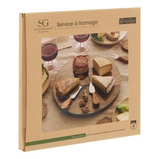 Service à fromage 30cm acacia