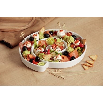 Plat de présentation Chéri 25 x 22 cm céramique pour apéritif