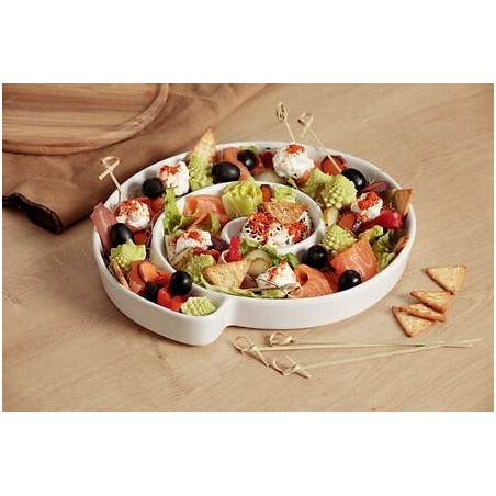 Plat de présentation Chéri 25 x 22 cm céramique pour apéritif