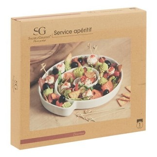 Plat de présentation Chéri 25 x 22 cm céramique pour apéritif