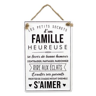 Plaque Metal Famille Heureuse