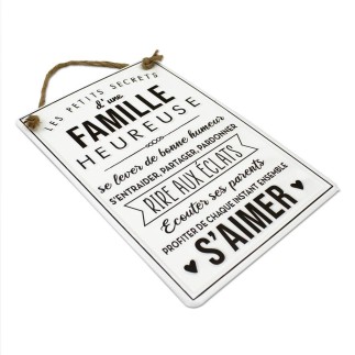 Plaque Metal Famille Heureuse