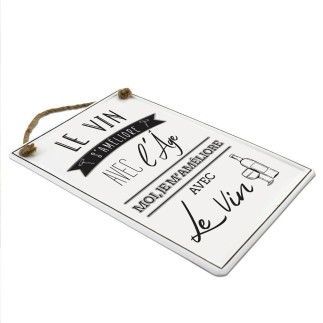 Plaque Le vin s'améliore avec l'âge