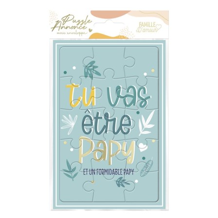 Carte Puzzle Annonce "Etre Papy" Carte Puzzle Annonce "Etre Papy"