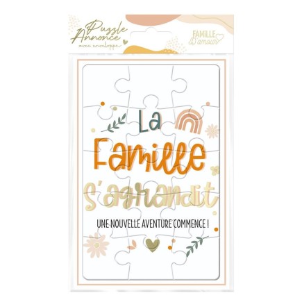Carte Puzzle Annonce "La Famille"