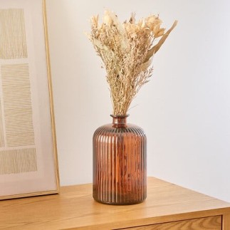 Vase recyclé Luz 23 cm ambre