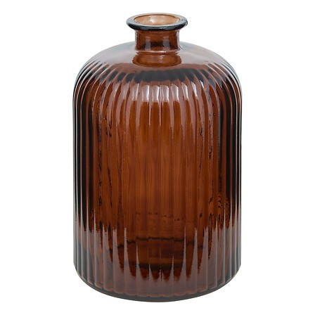 Vase recyclé Luz 23 cm ambre