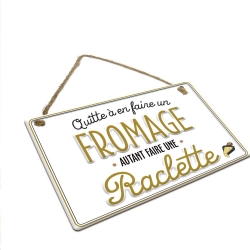 Plaque Metal "Fromage...