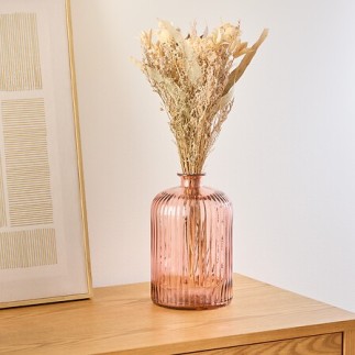 Vase recyclé Luz 23cm rose