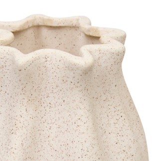 Vase sablé 20,5 cm blanc
