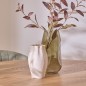Vase sablé 20,5 cm blanc