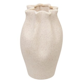 Vase sablé 20,5 cm blanc
