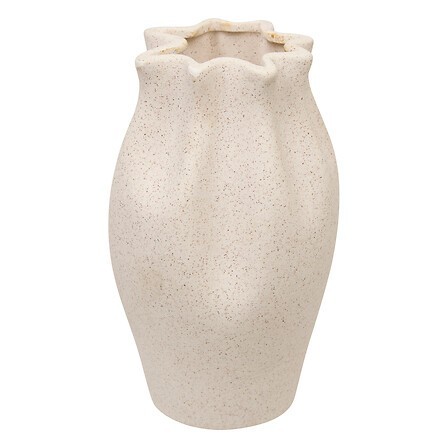 Vase sablé 20,5 cm blanc