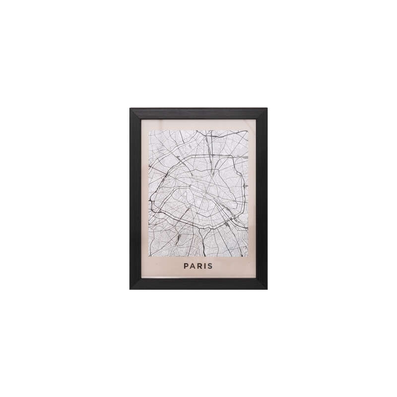 Affiche cadre plan de Paris 18 x 24 cm