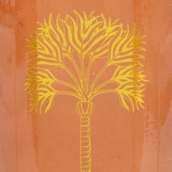 Vase bouteille Tropical boudoir verre ambre