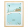 AFFICHE CADRE PISCINE LOVE AND CHILL FRANCOIS 30X40CM