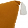 Coussin forme brodé Soleya ocre