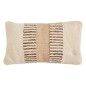 Coussin rayé Striscia jute ivoire