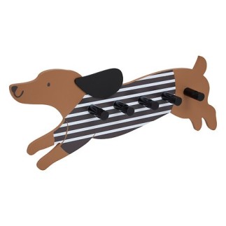 Patère 5 crochets chien teckel