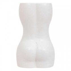Vase forme corps Soleya 17 cm céramique blanc