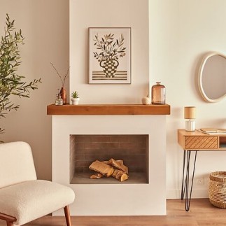 Toile imprimée olive Claudia 45 x 60 cm