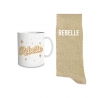 Coffret Mug/Chaussettes Paillettes Rebelle