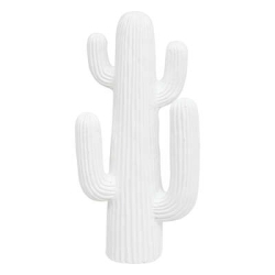 Cactus déco extérieur Rodrigo haut 38 cm blanc