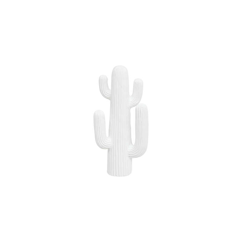 Cactus déco extérieur Rodrigo haut 38 cm blanc
