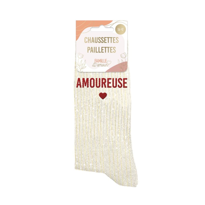 Chaussettes Paillettes Amoureuse