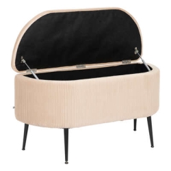 Banc coffre Solaro velours beige