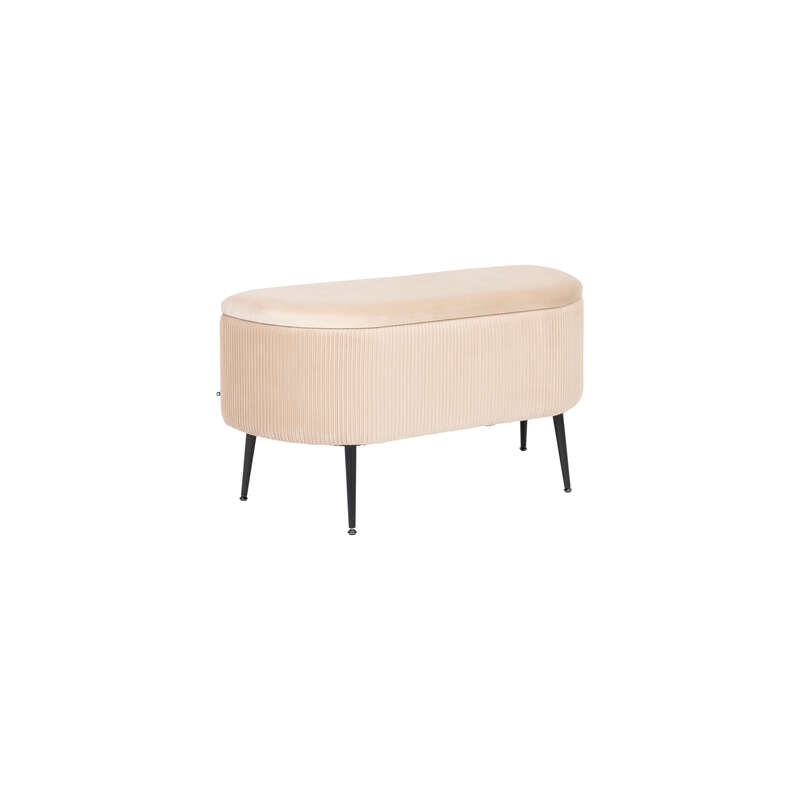 Banc coffre Solaro velours beige