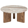 Table basse Coppa marbre et manguier beige