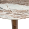 Table basse Coppa marbre et manguier beige